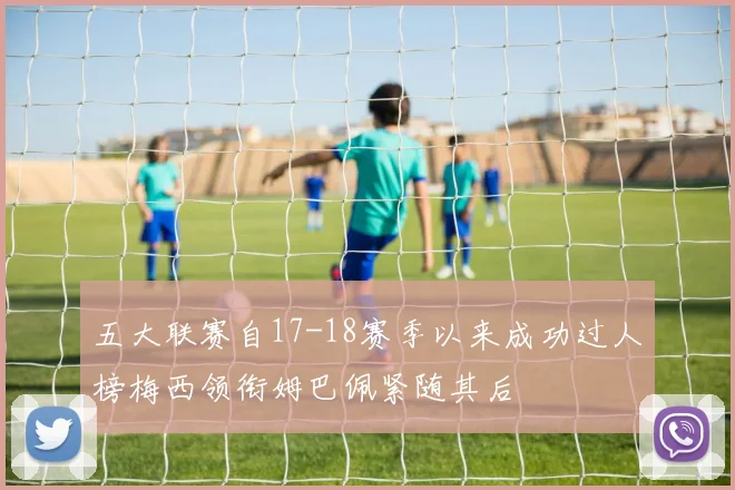 五大联赛自17-18赛季以来成功过人榜梅西领衔姆巴佩紧随其后